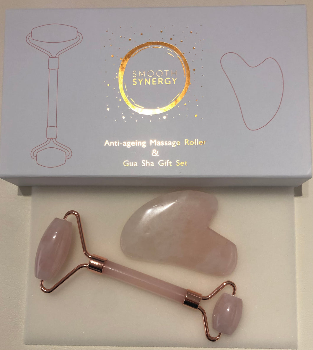 Smooth Synergy Anti Ageing Face Roller and Gua Sha Set