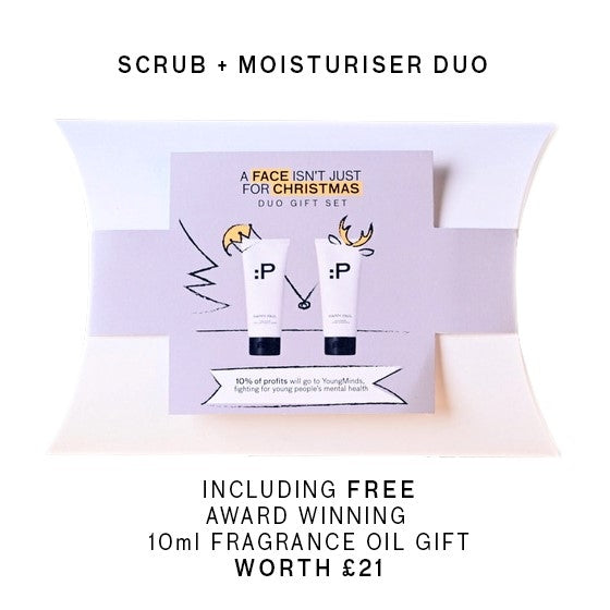 Happy Paul Face Scrub & Moisturiser Set With FREE Perfume Rollerball