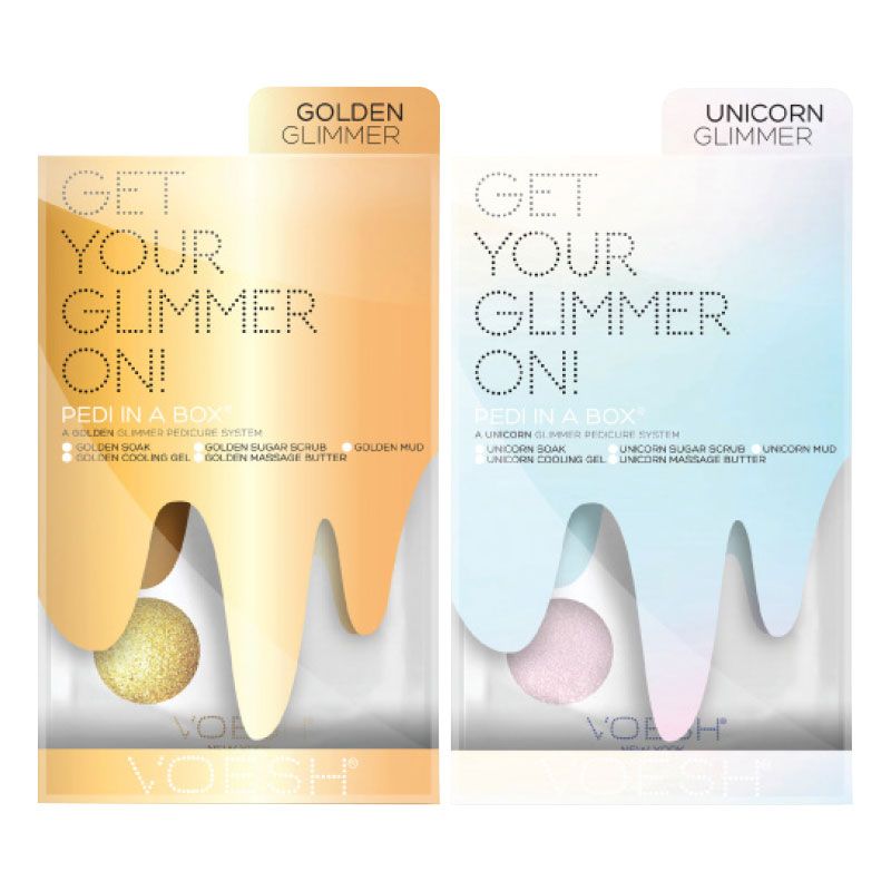 Voesh 5 Step Pedi in a box Golden Glimmer