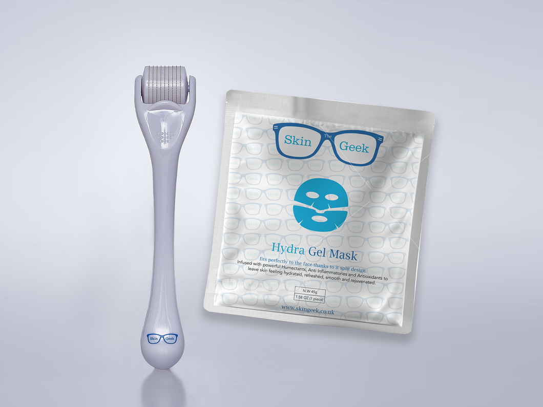 Skin Geek Home Microneedle roller with FREE Hydra Gel Mask worth £7